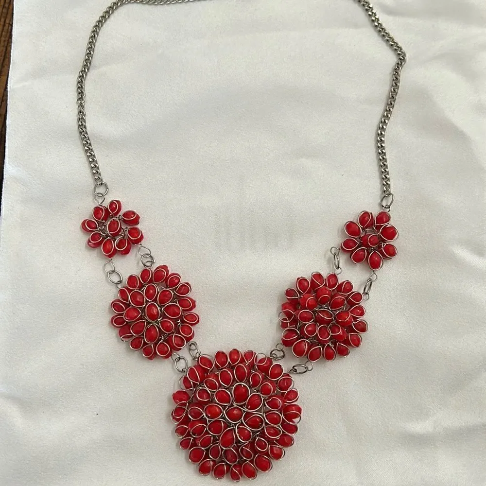 Fun red and silver necklace